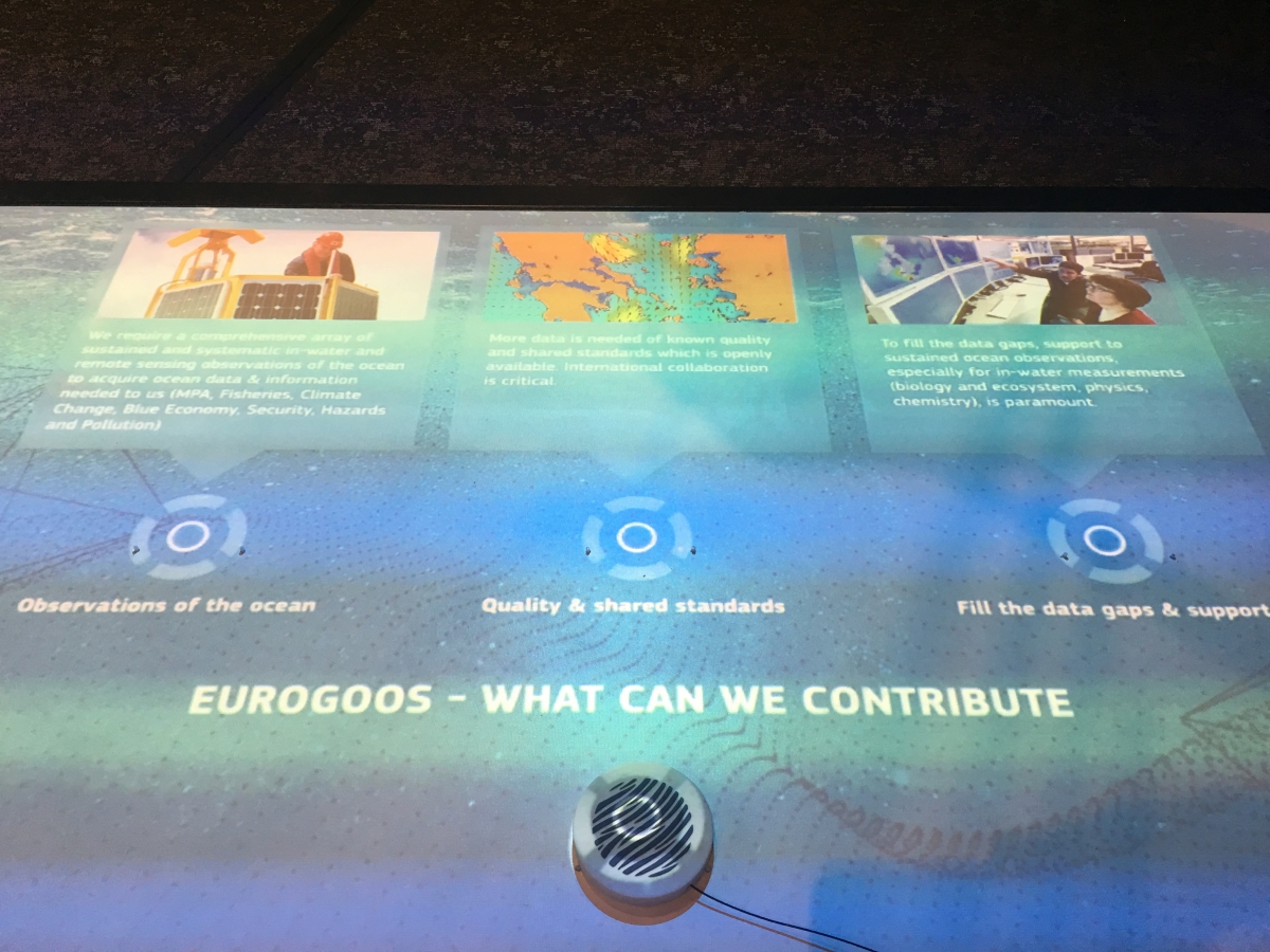 EuroGOOS interactive exhibition stand at Our Ocean 2017
