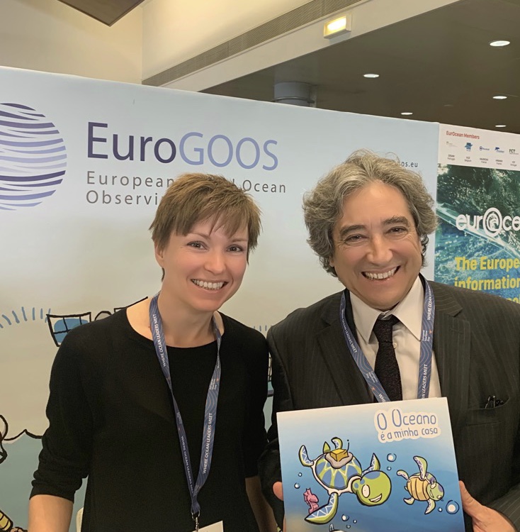European Maritime Day 2019, from left: Dina Eparkhina and Member of the European Parliament Ricardo Serrao Santos 