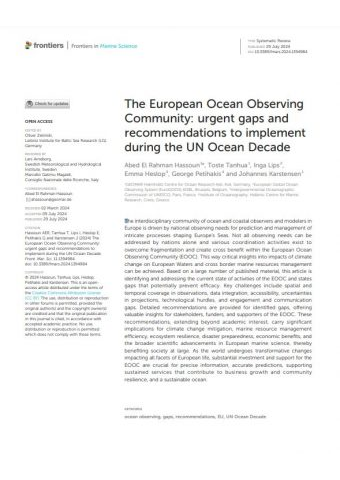 The European Ocean Observing System: urgent gaps and recommendations to implement during the UN Ocean Decade