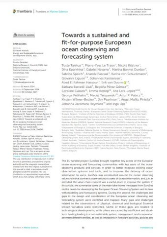 Towards a sustained and fit-for-purpose European ocean observing and forecasting system