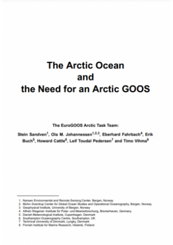 Need for an Arctic GOOS