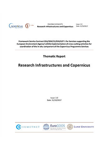 Copernicus and Research Infrastructures 2017