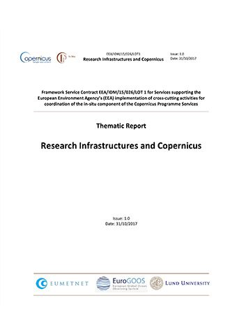 Copernicus and Research Infrastructures 2017